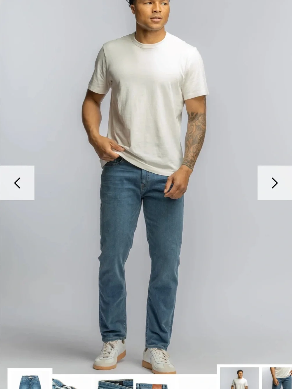 Men's Blue Revtown Sharp Straight-Leg Jeans